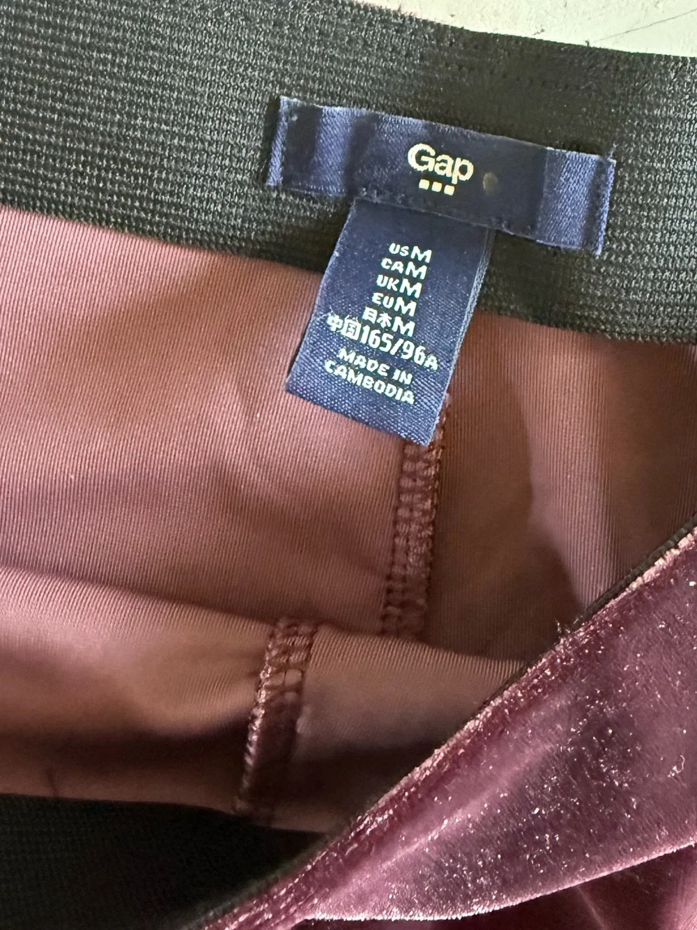 GAP Velvet Circle Skirt in Plum - Picture 2 of 3